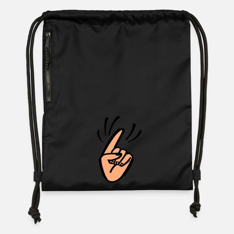 Finger Waggle - Gymsac made from recycled material - black