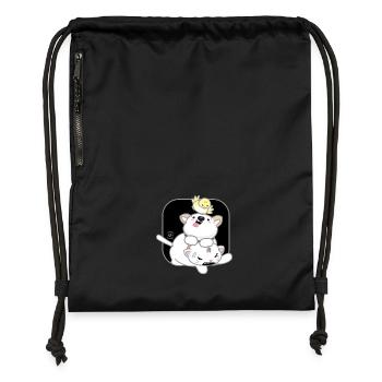 Dog Korean - Japanese Style 12 - Gymsac made from recycled material - black - Front