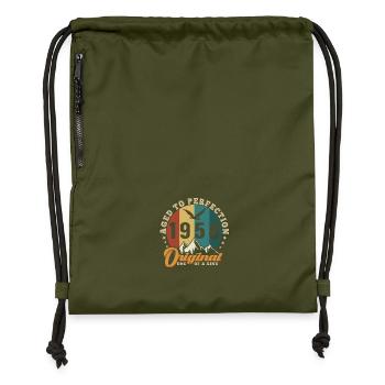 Die Legenden wurden im Jahrgang 1958 geboren - Turnbeutel aus Recycling-Material - military Green - Vorne