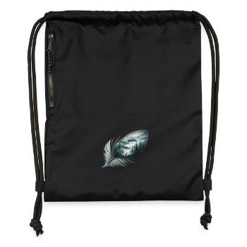Plume de la faune - Sac à cordon en polyester recyclé - noir - Devant
