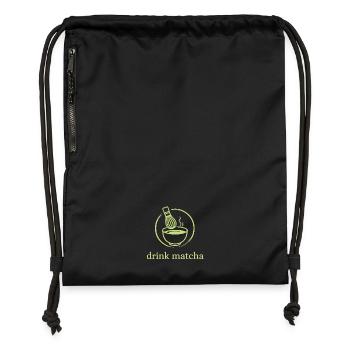 Le Matcha - Sac à cordon en polyester recyclé - noir - Devant