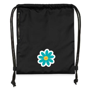 Kawaii Türkis Daisy Lächeln - Turnbeutel aus Recycling-Material - military Green - Vorne