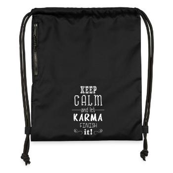Karma finish it - Turnbeutel aus Recycling-Material - military Green - Vorne