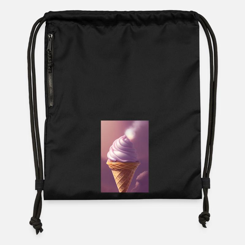 Glace - Sac à cordon en polyester recyclé - noir