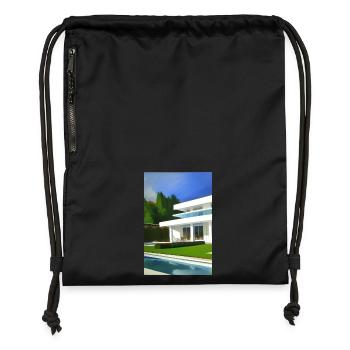 White villa with pool - Gymsac made from recycled material - black - Front
