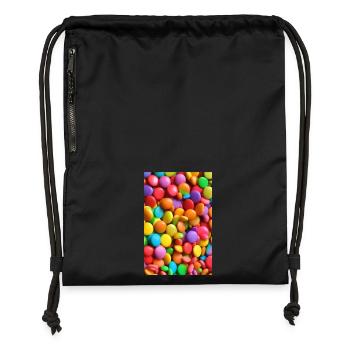 Bonbons - Turnbeutel aus Recycling-Material - Schwarz - Vorne