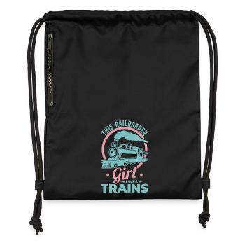 Railroad Girl - Gymsac made from recycled material - black - Front