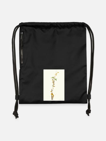 Cacao Tree Theobroma Cacao Watercolor Drawing Poste - Gymsac made from recycled material - black