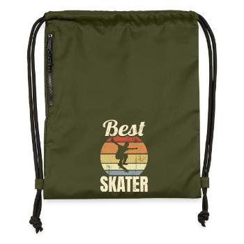 Bester Skater Vintage Look - Turnbeutel aus Recycling-Material - military Green - Vorne