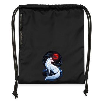 White Fox - Gymsac made from recycled material - black - Front