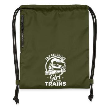 Railroader - Gymsac made from recycled material - military green - Front