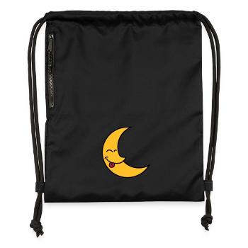 Funny Moon - Sac à cordon en polyester recyclé - noir - Devant