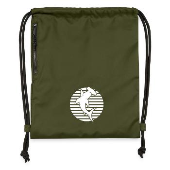 Hammerhead Shark, Diving - Gymsac made from recycled material - military green - Front