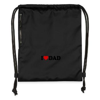 I love dad - Gymsac made from recycled material - black - Front