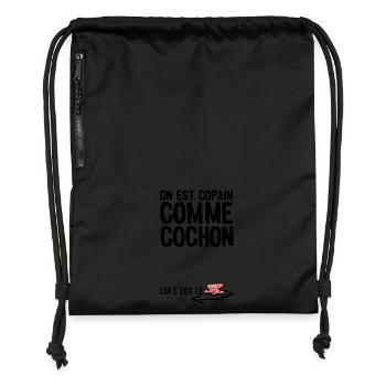 thick as thieves citation1 term - Gymsac made from recycled material - black - Front