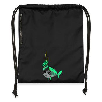 Free piercing - Gymsac made from recycled material - black - Front