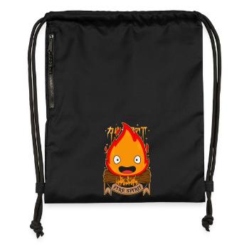 de feu - Sac à cordon en polyester recyclé - noir - Devant