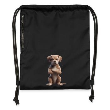 Chien sinistre 3 - Sac à cordon en polyester recyclé - noir - Devant
