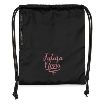 Futura Novia Girlfriend Engagement Wedding Gift - Gymsac made from recycled material - black - Front