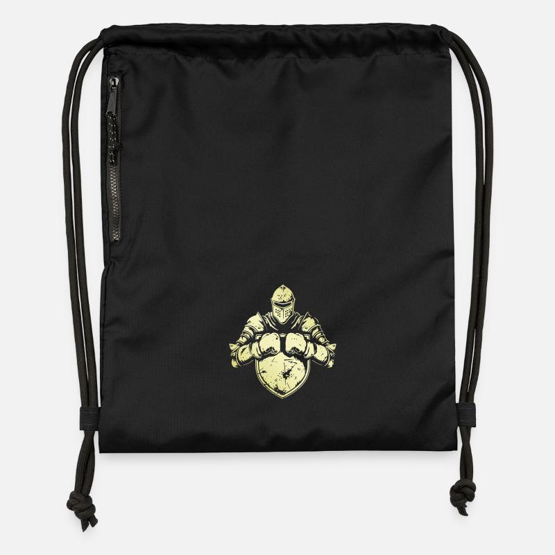 Boxer Chevalier - Sac à cordon en polyester recyclé - noir