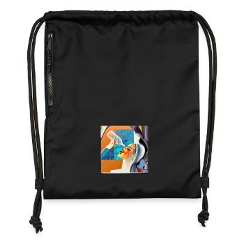 Already empty? - Gymsac made from recycled material - black - Front