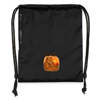 Cadeaux pour la fête des mères Leo Mom - Sac à cordon en polyester recyclé - noir - Devant