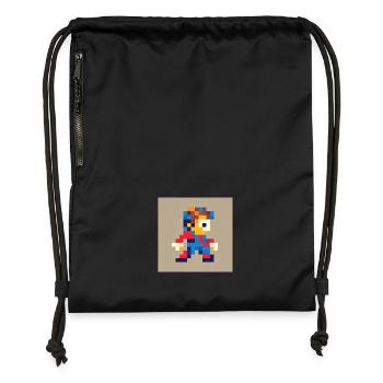TOKEN NFT CARTOON - Gymsac made from recycled material - black - Front
