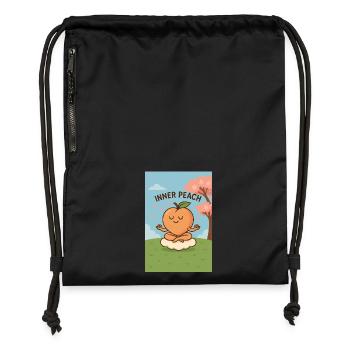 Intérieur pêche - Sac à cordon en polyester recyclé - noir - Devant