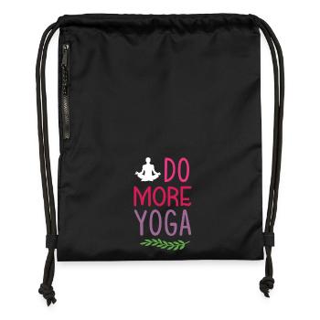 Vers plus de yoga - Sac à cordon en polyester recyclé - noir - Devant