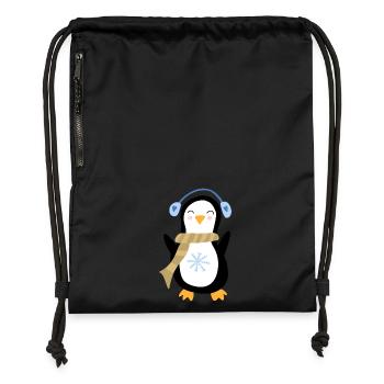 Pinchot d’hiver - Sac à cordon en polyester recyclé - noir - Devant
