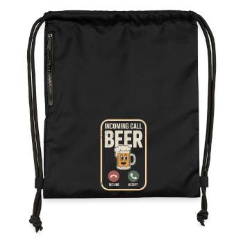 Bier Incoming Call Beer JGA Herren Männerabend - Gymsac made from recycled material - military green - Front