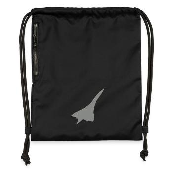 Concorde - Sac à cordon en polyester recyclé - noir - Devant
