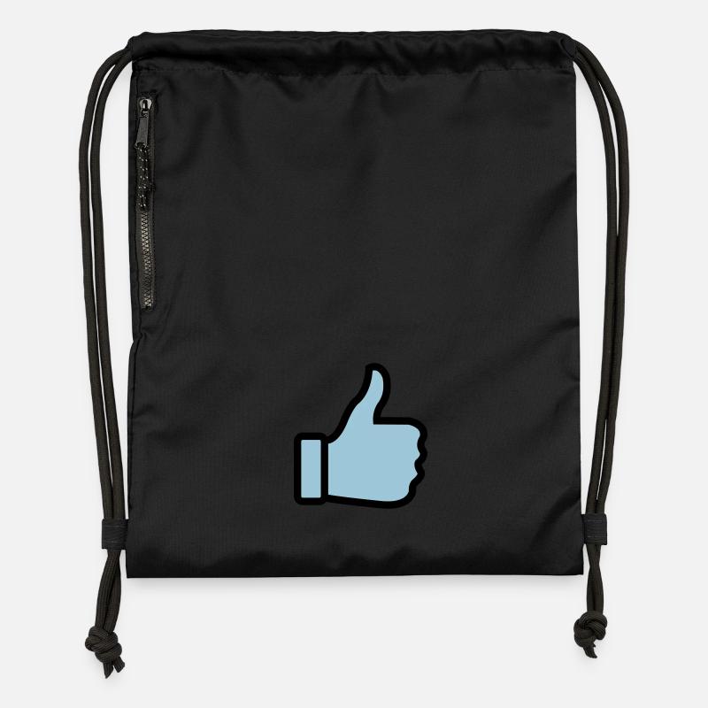thumbs_up_02 - Turnbeutel aus Recycling-Material - Schwarz
