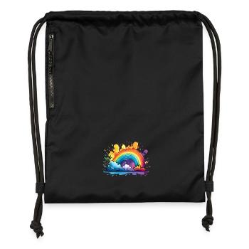 Your Rainbow - Gymsac made from recycled material - black - Front