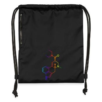 LSD Molecule Colored - Gymsac made from recycled material - black - Front