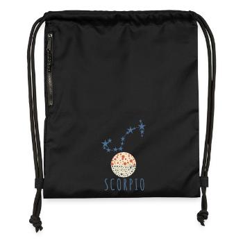 The constellation of Scorpius - Gymsac made from recycled material - black - Front