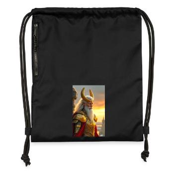 Heimdall is the vigilant guardian of the Bifröst - Gymsac made from recycled material - black - Front