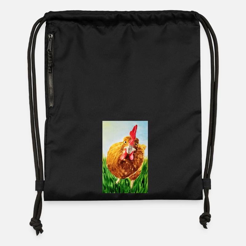 Mad Chicken - Turnbeutel aus Recycling-Material - Schwarz