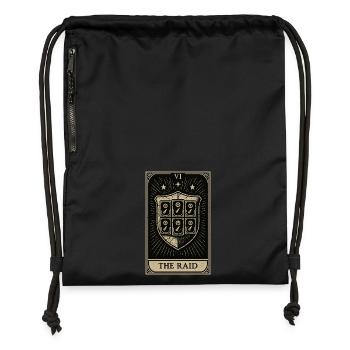 Tarot Datahoarding : Le bouclier RAID - Sac à cordon en polyester recyclé - noir - Devant