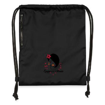 Equipe de la mariée - Sac à cordon en polyester recyclé - noir - Devant