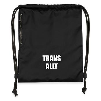Trans Ally - Gymsac made from recycled material - black - Front