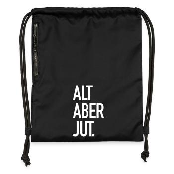 Alt aber jut - Turnbeutel aus Recycling-Material - Schwarz - Vorne