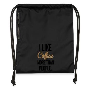 Coffee - Sac à cordon en polyester recyclé - noir - Devant