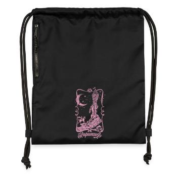 Rapunzel Tower Pink Silhouette - Gymsac made from recycled material - black - Front