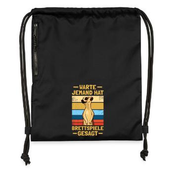 Someone has board games board game - Gymsac made from recycled material - black - Front