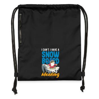 Snowboarding Snowboard Meeting Chairlift - Gymsac made from recycled material - black - Front