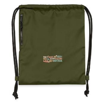 i wont be remembered as a woman who kept her mouth - Sac à cordon en polyester recyclé - military green - Devant