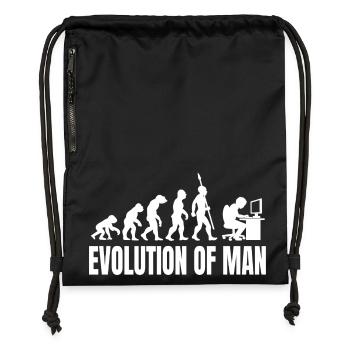 Programmer Computer Freak Evolution Retro - Gymsac made from recycled material - military green - Front