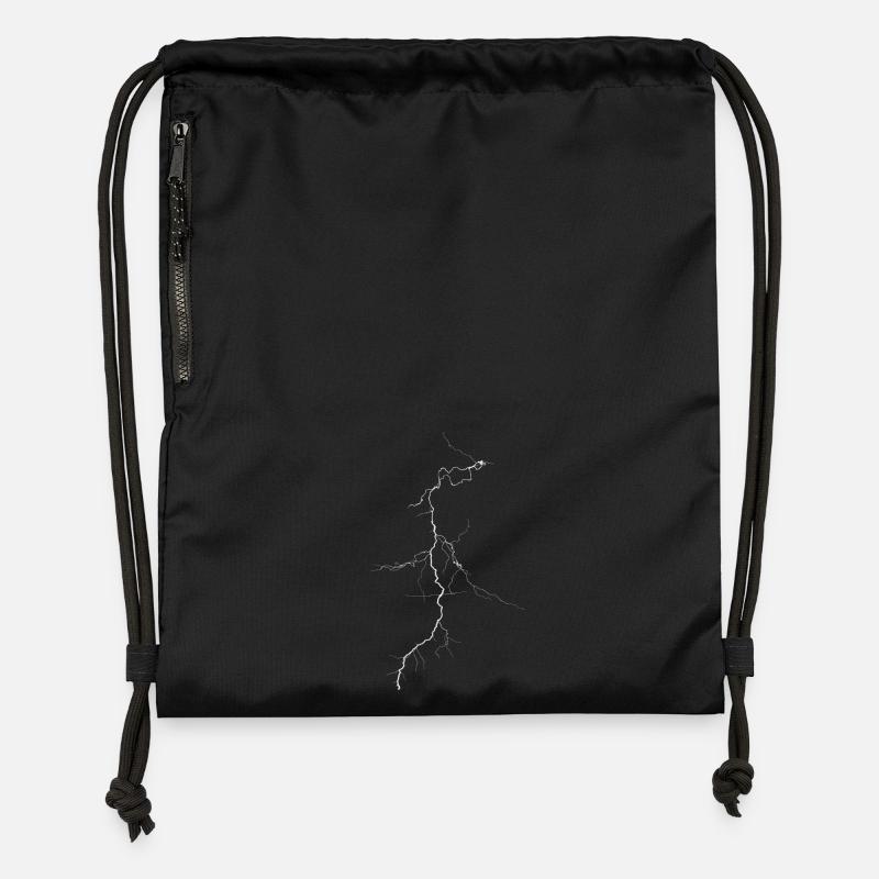 lightning - Gymsac made from recycled material - black