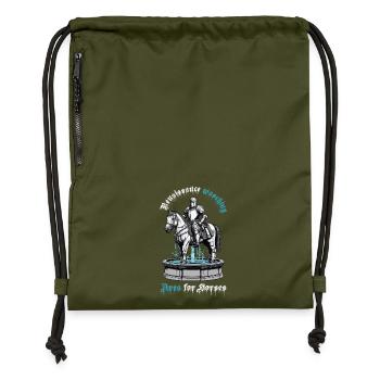 Lavage des chevaux - Sac à cordon en polyester recyclé - military green - Devant